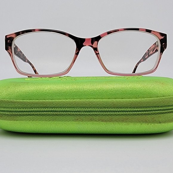 Jean Lafont Paris LIN 743 Pink Tortoise Cat Eye Eyeglasses Frame w/ Case France